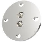 Coaxial SMA-JJ-F with 2 pcs VF40 flange