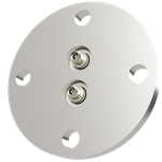 Coaxial SMA-JJ-F with 2 pcs VF25 flange