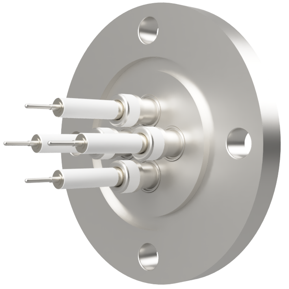 同軸 10kV-SHV-R 4個付き VG40 フランジ