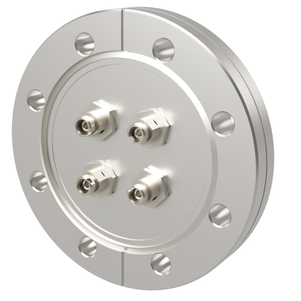 シングルモード 両側FC真空コネクタ 4個付き ICF114 フランジ