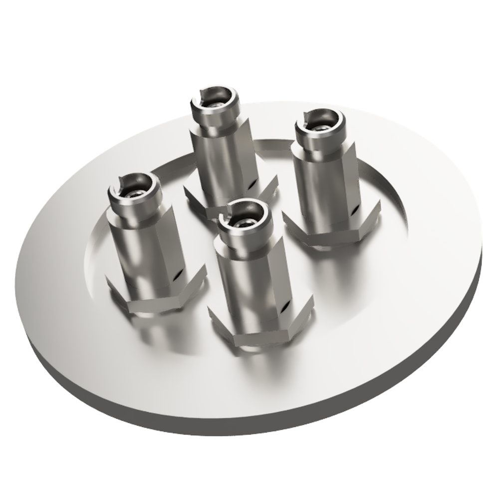 シングルモード 両側FC真空コネクタ 4個付き NW/KF50 フランジ