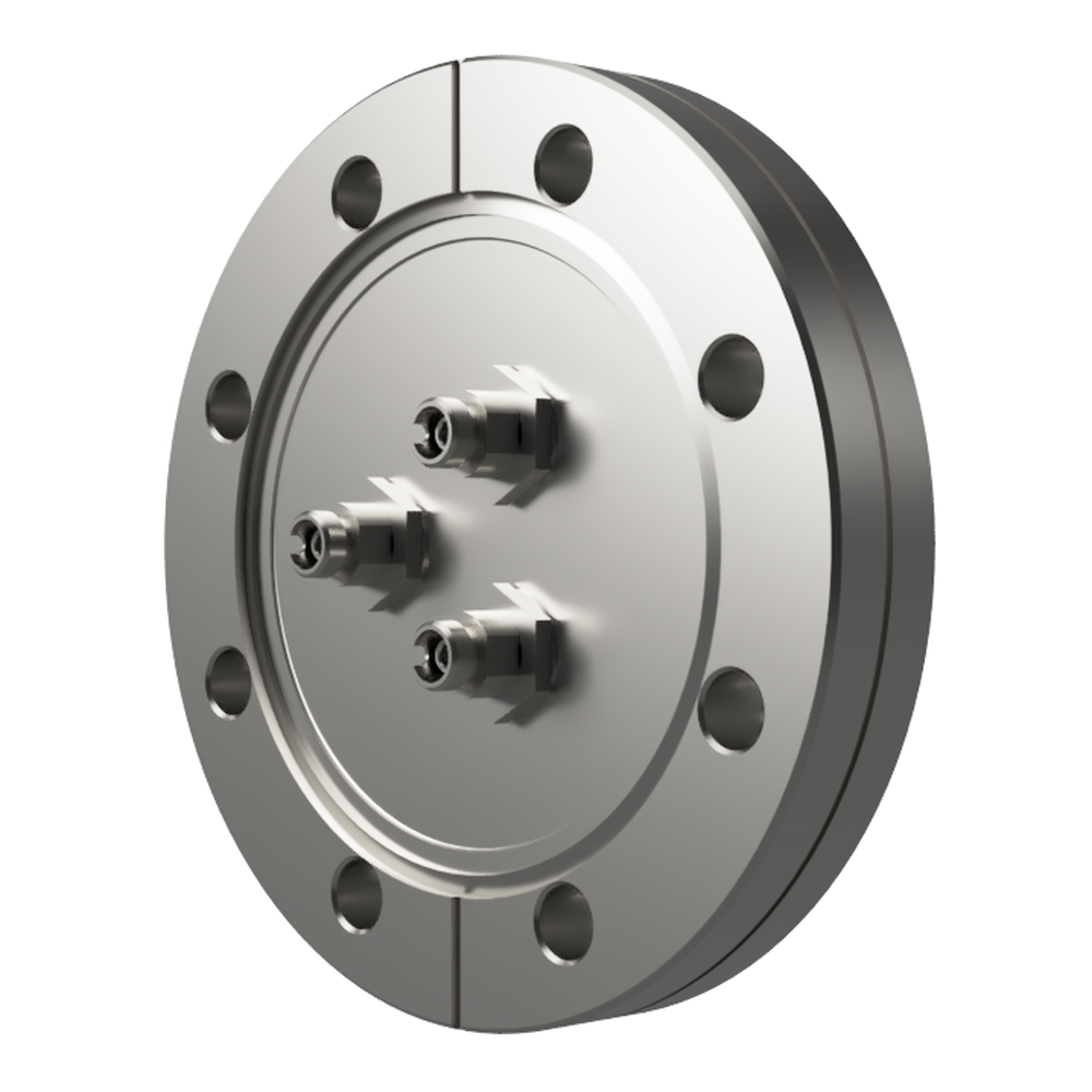 マルチモード 両側FC真空コネクタ 3個付き ICF114 フランジ