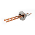 Water cooling terminal Oxygen-free copper 5 kV with 2 pcs NW/KF40 flange