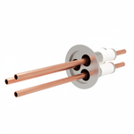 水冷端子 無酸素銅 5 kV 3個付き NW/KF40 フランジ