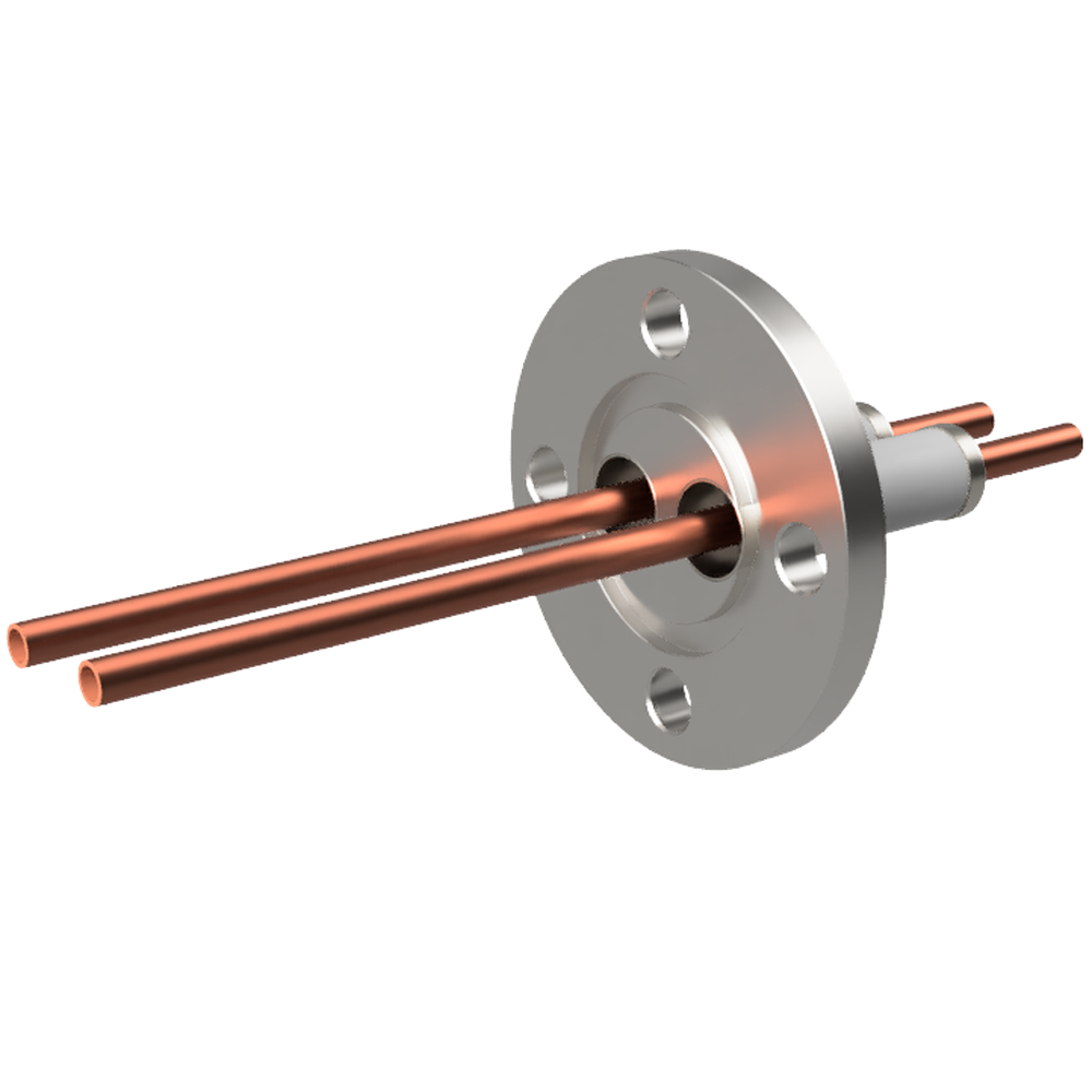 水冷端子 無酸素銅 5 kV 2個付き VG25 フランジ