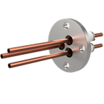 水冷端子 SUS304 5 kV 3個付き VF25 フランジ