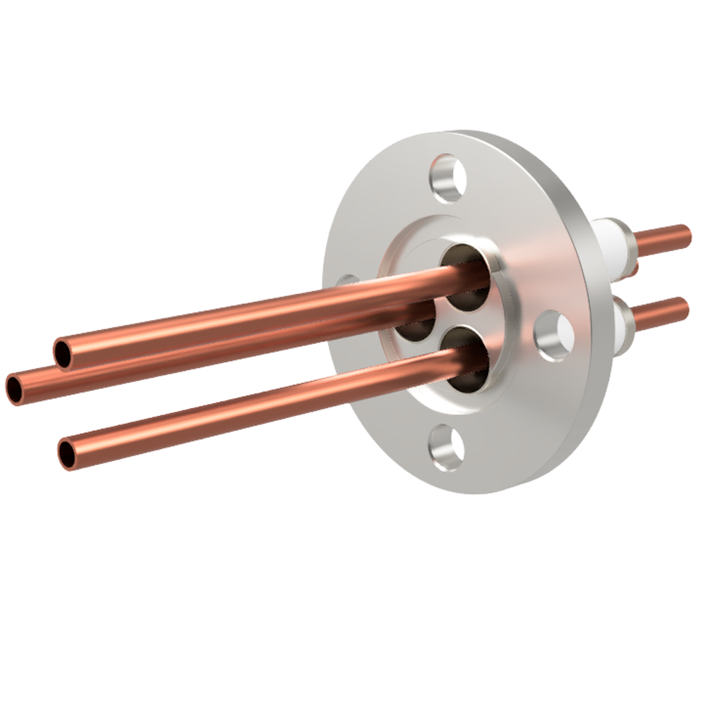 水冷端子 SUS304 5 kV 3個付き VG25 フランジ