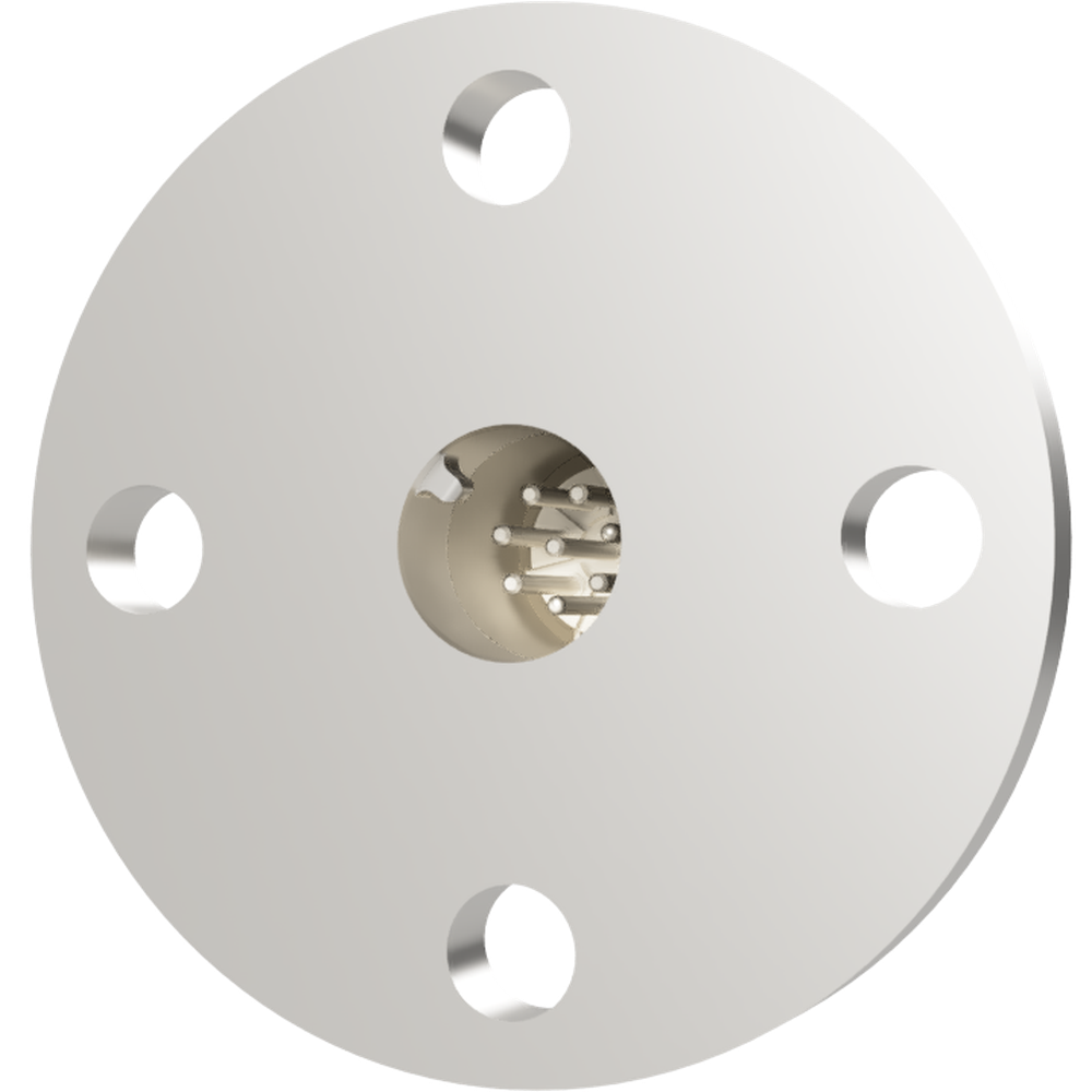 K熱電対 BURNDY 2対 電流導入端子4PIN VF20 フランジ ガイド付き