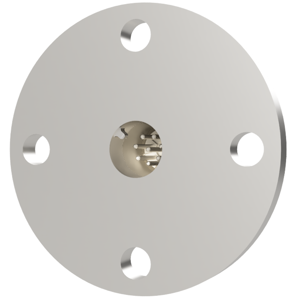 K熱電対 BURNDY 2対 電流導入端子4PIN VF25 フランジ ガイド付き