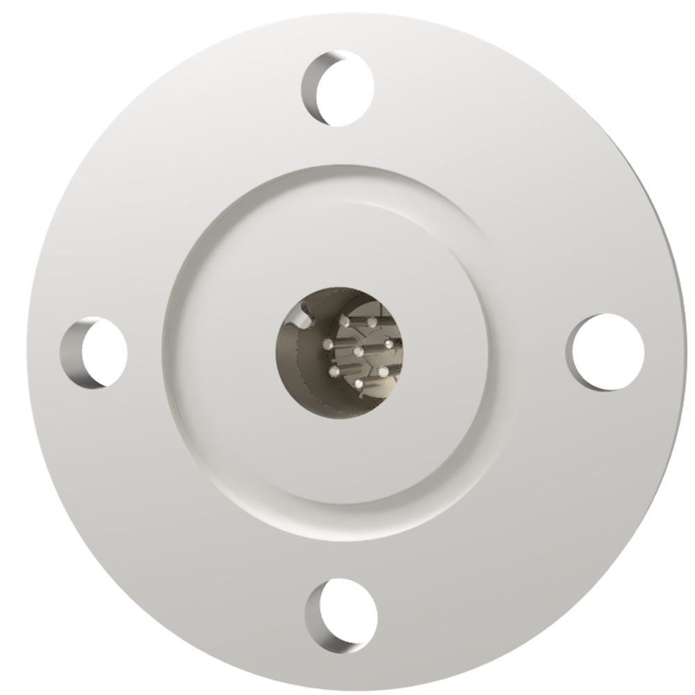 K熱電対 BURNDY 2対 電流導入端子4PIN VG25 フランジ ガイド付き