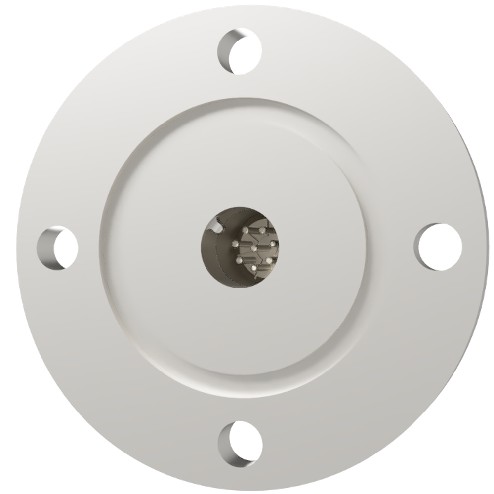 K熱電対 BURNDY 2対 電流導入端子4PIN VG40 フランジ ガイド付き