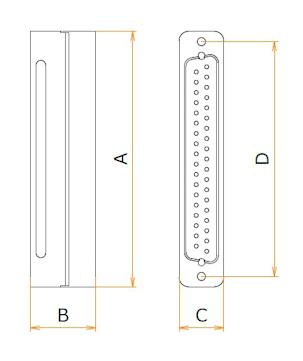 接続部品 真空側 D-Sub PEEK中継コネクタ インサート 37PIN用 admin.label.item.size_image