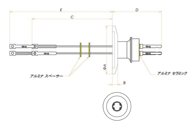 K熱電対 2対 NW/KF40 フランジ admin.label.item.size_image