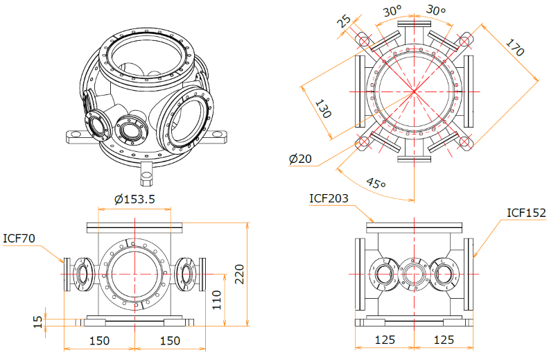 円筒型チャンバー ICF203 admin.label.item.size_image