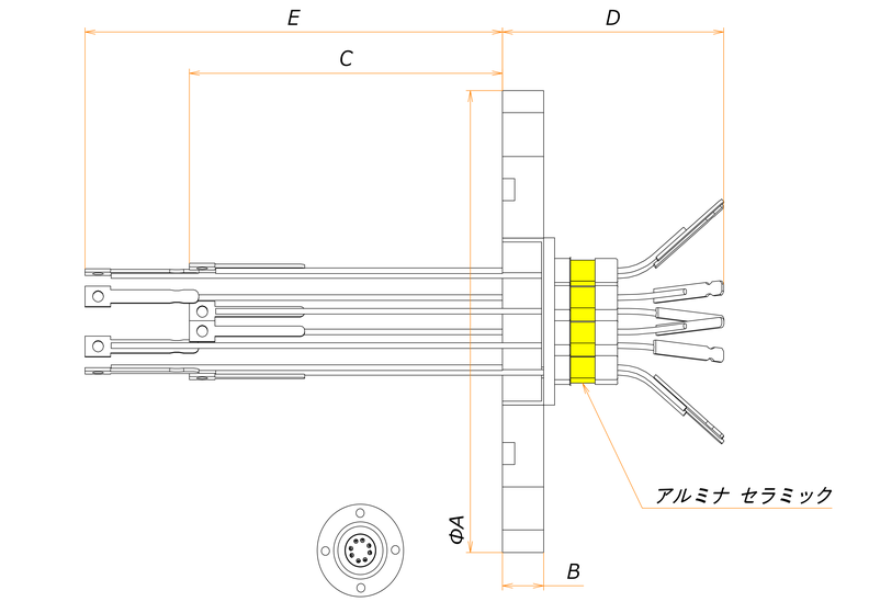 K熱電対 4対 VG25 フランジ admin.label.item.size_image