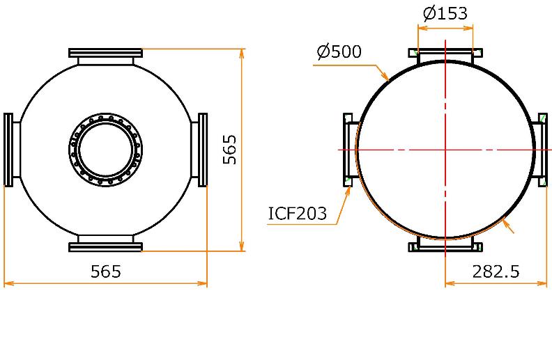 球体チャンバー ICF203x6 admin.label.item.size_image